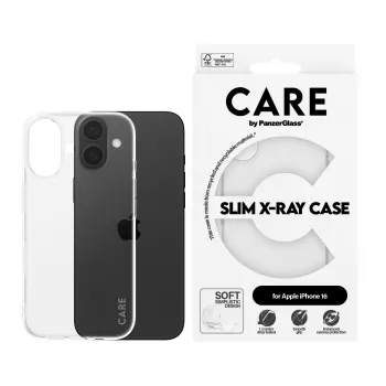 PanzerGlass CARE™ by ® X-Ray kotelo iPhone 16, kotelo, Apple, Apple - iPhone 16, läpinäkyvä
