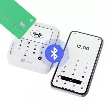 SumUp Solo Lite & Charging Station älykäs kortinlukija akku valkoinen