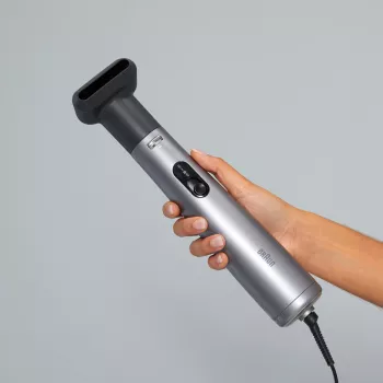 Kuumailmaharja BRAUN AS 4.3 musta hopea — 1000 W, 2,2 m johto