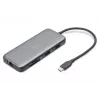 DIGITUS USB-C-telakointiasema, 7-porttinen - HDMI / 2x USB-A 3.2 Gen 2 / GbE / SD / MicroSD - 100W USB Power Delivery
