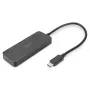 Digitus DS-45334 3-porttinen MST-videohubi, USB-C – 3x DisplayPort, musta