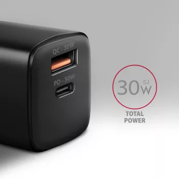 Axagon ACU-PQ30 PD3.0 & QC4+ 2xOUTPUTS seinälaturi 30W
