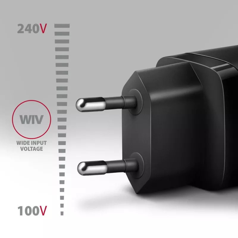 Axagon ACU-PQ30 PD3.0 & QC4+ 2xOUTPUTS seinälaturi 30W