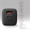 Axagon ACU-PQ30 PD3.0 & QC4+ 2xOUTPUTS seinälaturi 30W