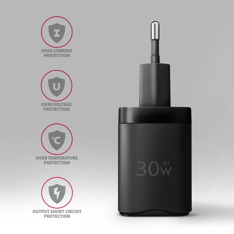 Axagon ACU-PQ30 PD3.0 & QC4+ 2xOUTPUTS seinälaturi 30W