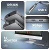 Axagon HMC-8HLSA, USB 5Gbps keskitin, 3x USB-A, HDMI 4K/60Hz, RJ-45, SD/microSD, ääni, PD 100W