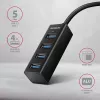 Axagon HUE-M1A 4x USB 3.2 Gen 1 MINI-keskitin, metalli, 20 cm USB-A-kaapeli