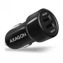 Axagon PWC-5V5 SMART autolaturi 24W, 2x USB-A-portti, 5V/2,4A + 5V/2,4A