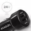 Axagon PWC-5V5 SMART autolaturi 24W, 2x USB-A-portti, 5V/2,4A + 5V/2,4A
