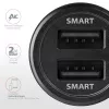 Axagon PWC-5V5 SMART autolaturi 24W, 2x USB-A-portti, 5V/2,4A + 5V/2,4A