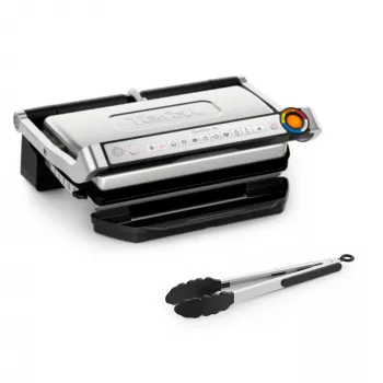 Kontaktigrilli Tefal OptiGrill + XL GC728D10, 2000 W, 800 cm² tarttumattomat levyt, 9 ohjelmaa, kypsennyspinta 400×200 mm