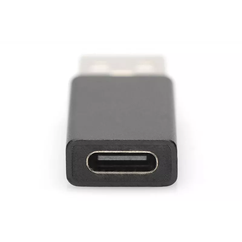DIGITUS USB Type-C sovitin, tyyppi A - C M/F, 3A, 5GB, 3.0 versio, musta
