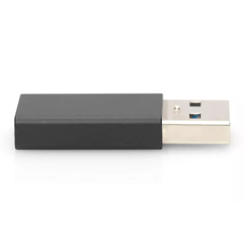DIGITUS USB Type-C sovitin, tyyppi A - C M/F, 3A, 5GB, 3.0 versio, musta