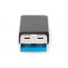 DIGITUS USB Type-C sovitin, tyyppi A - C M/F, 3A, 5GB, 3.0 versio, musta