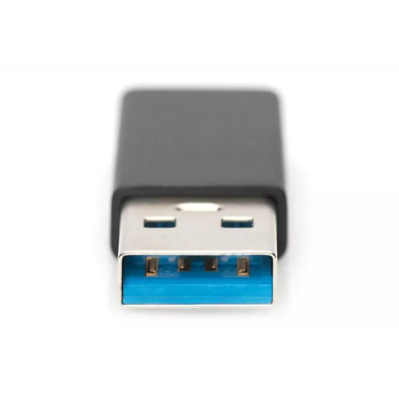 DIGITUS USB Type-C sovitin, tyyppi A - C M/F, 3A, 5GB, 3.0 versio, musta
