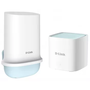D-Link 5G Wi-Fi 6 -sarja ulkoisella antennilla DWP-1010/KT, valkoinen, sisäinen, Mesh-järjestelmä, virta, tila, dualband (2,4 GHz / 5 GHz), Wi-Fi 6 (802.11ax)