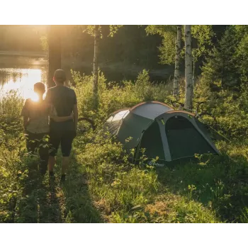 Teltta Outwell Earth 2 – 2 hengen, kompakti kahden hengen retkeilyteltta, vihreä