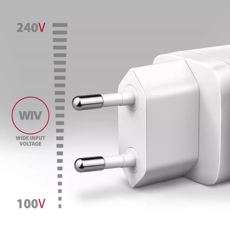 Axagon ACU-DPQ65W PD3.0 & QC4+ 3x LÄHTÖ seinälaturi 65W