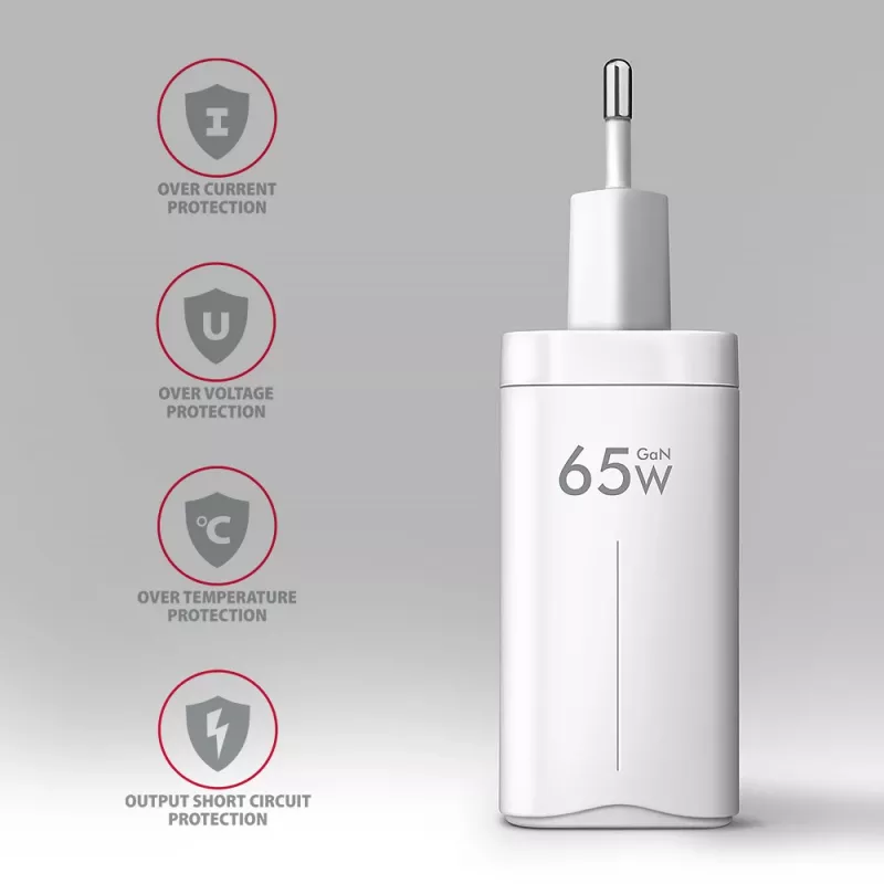 Axagon ACU-DPQ65W PD3.0 & QC4+ 3x LÄHTÖ seinälaturi 65W