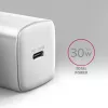 Seinälaturi Axagon ACU-PD30W 1x QC3.0/AFC/FCP/PD Type-C 30W valkoinen
