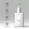 Seinälaturi Axagon ACU-PD30W 1x QC3.0/AFC/FCP/PD Type-C 30W valkoinen