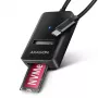Axagon ADM2-CM USB-C-sovitin M.2 NVMe SATA 10Gbps musta