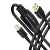 Axagon ADR-210B aktiivinen jatko-/toistinkaapeli USB 2.0 A-uros B-urokseen, 10 m