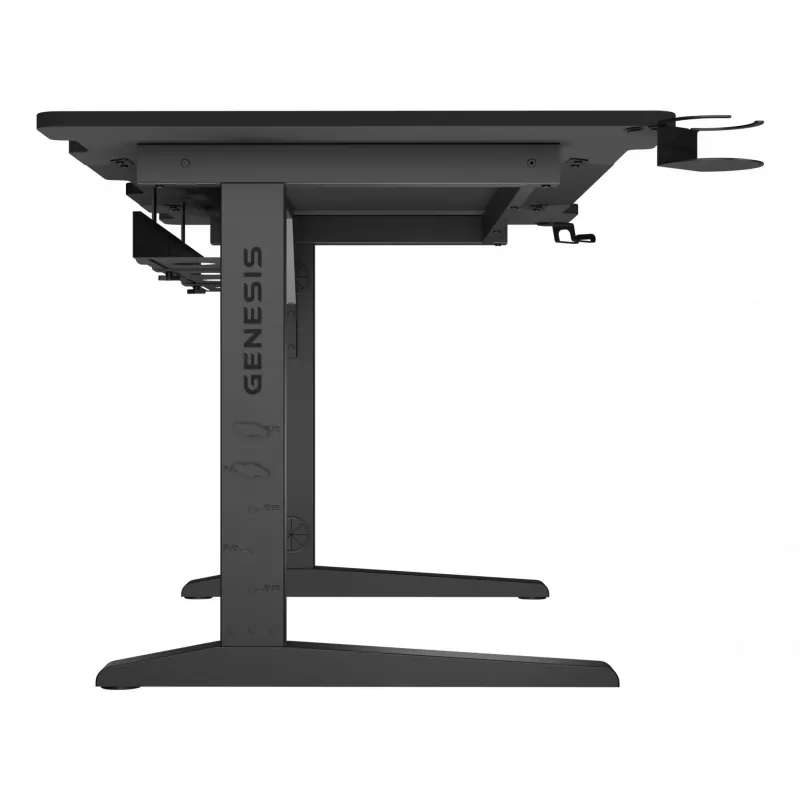 Suora tietokonepöytä GENESIS NDS-2249 musta MDF 140x75cm
