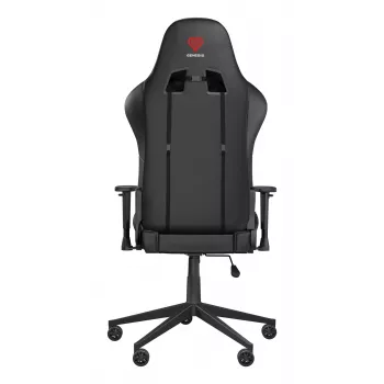 Pelituoli GENESIS Nitro 440 G2, pehmustettu istuin, kangas/tekonahka, harmaa/musta, max. 120 kg, säädettävä selkänoja ja 1D-käsinojat