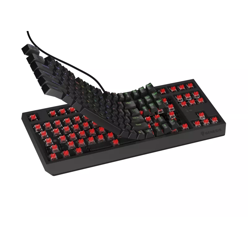 Genesis Thor 230 TKL langallinen mekaaninen pelinäppäimistö, US, musta, Outemu Red