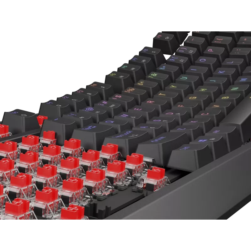 Genesis Thor 230 TKL langallinen mekaaninen pelinäppäimistö, US, musta, Outemu Red