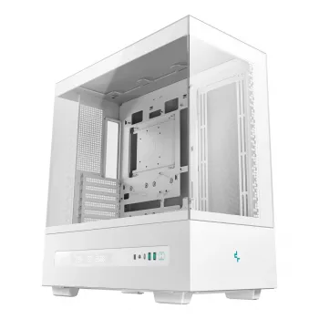 PC-kotelo DeepCool CH690 Tower valkoinen — ATX/microATX-tuki, LCD-näyttö, 3x 2,5 tuuman paikkaa, 1x 3,5 tuuman, GPU jopa 450 mm, CPU-jäähdyttimen korkeus 182 mm