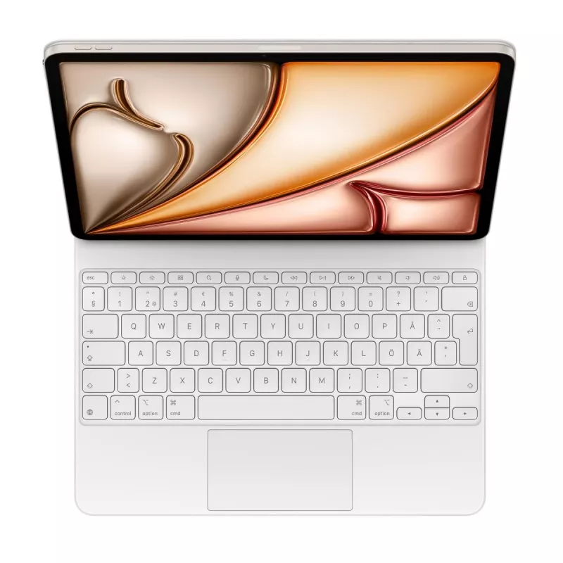 Apple Magic Keyboard QWERTY ruotsi valkoinen trackpad iPad Air 13