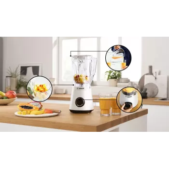 Bosch Serie 4 MMB6141W tehosekoitin 1,5 L pöytäsekoitin 1200 W valkoinen