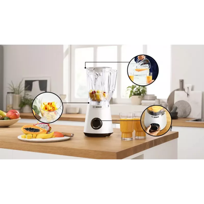 Bosch Serie 4 MMB6141W tehosekoitin 1,5 L pöytäsekoitin 1200 W valkoinen