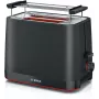 Leivänpaahdin Bosch TAT3M123 2 viipaletta, 950 W, musta, kiertosäädin, sulatus & lämmitys