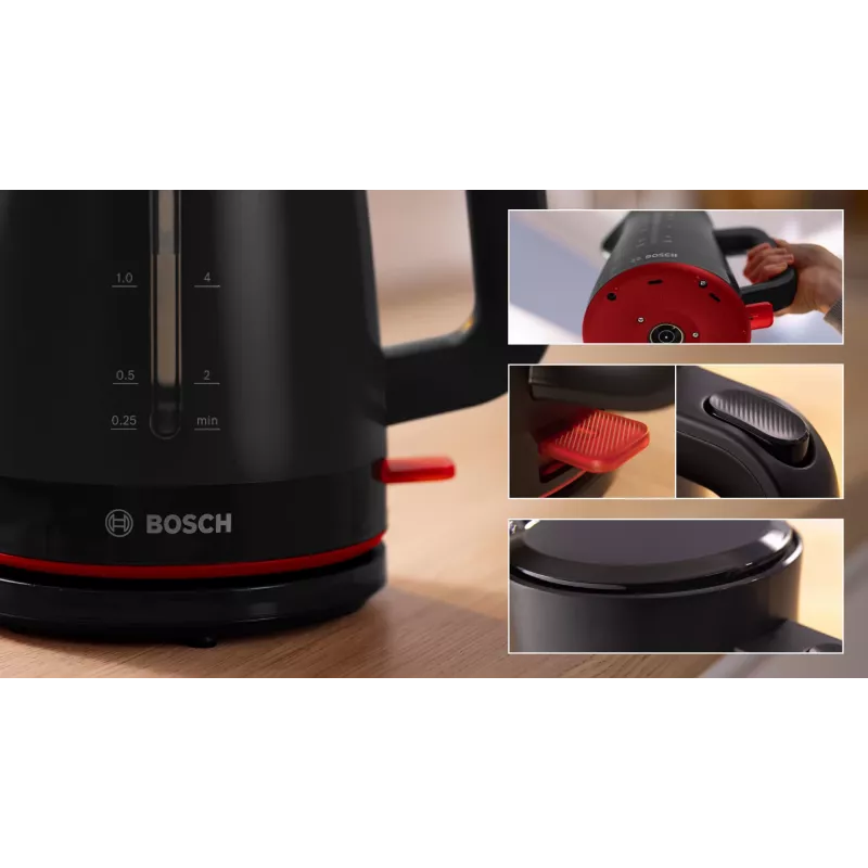 Bosch TAT3M124 leivänpaahdin 2 viipaletta 950 W punainen