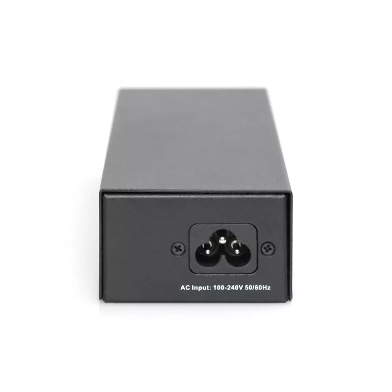 DIGITUS Gigabit Ethernet PoE++ -injektori, 802.3bt virtapinnit: 4/5(+),7/8(-) ja 3/6(+), 1/2(-), 85W