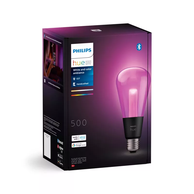Philips Hue White and Colour Ambience ST72 – E27 älylamppu, Bluetooth/Zigbee, LED, E27, ST72, 2000 K, 6500 K