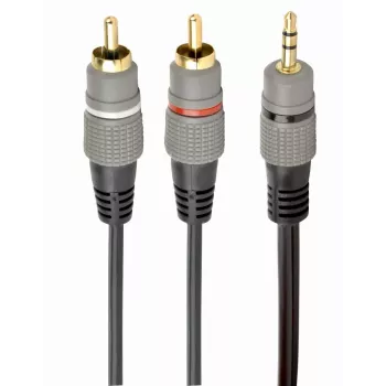 GEMBIRD 3,5 mm stereo - 2xRCA-pistoke, 1,5 m kaapeli - kullatut liittimet