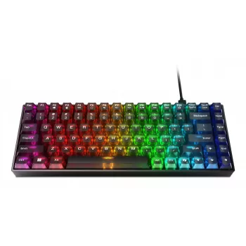 Mekaaninen pelinäppäimistö Lenovo Legion K510 Mini Pro 75% US-englanti, 84 näppäintä, RGB, USB, 1,8 m kaapeli, musta/läpinäkyvä