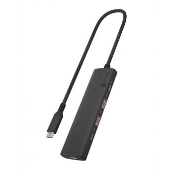 ICY BOX IB-HUB1437-CPD johdollinen USB 3.2 Gen 2 (3.1 Gen 2) Type-C musta