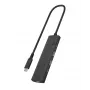 ICY BOX IB-HUB1437-CPD johdollinen USB 3.2 Gen 2 (3.1 Gen 2) Type-C musta