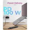 ICY BOX IB-HUB1437-CPD johdollinen USB 3.2 Gen 2 (3.1 Gen 2) Type-C musta