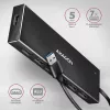 Axagon HUE-F7A 7x USB 3.2 Gen 1 ALU FLAT -keskitin micro-virta IN 1m USB-A USB 3.2 Gen 1 (3.1 Gen 1) Type-A 5000 Mbit/s musta