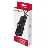 Axagon HUE-F7A 7x USB 3.2 Gen 1 ALU FLAT -keskitin micro-virta IN 1m USB-A USB 3.2 Gen 1 (3.1 Gen 1) Type-A 5000 Mbit/s musta
