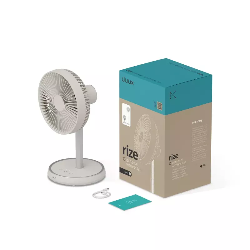 Jalallinen tuuletin Duux Rize Flex 21 cm, 4 nopeutta, oskillaatio, 10 W, greige