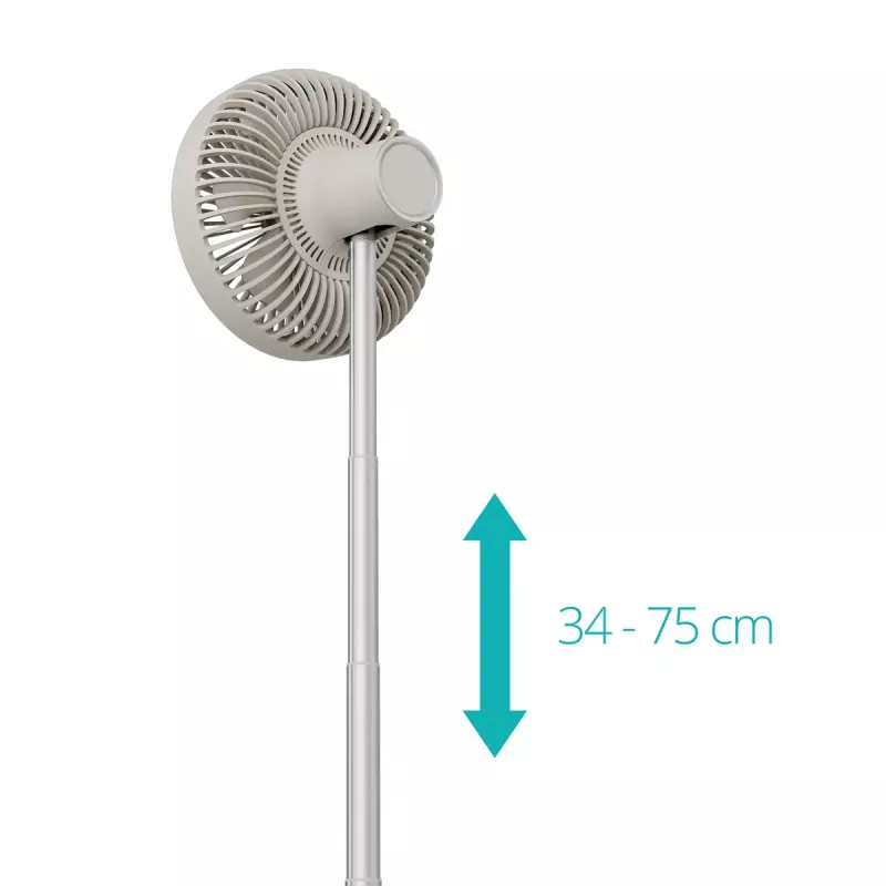 Jalallinen tuuletin Duux Rize Flex 21 cm, 4 nopeutta, oskillaatio, 10 W, greige