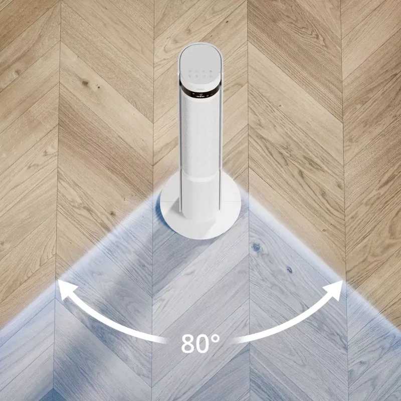 Tornituuletin Duux Elevate DXTF02 — 29 cm halkaisija, 12 nopeutta, oskillaatio, 4–40 W, valkoinen