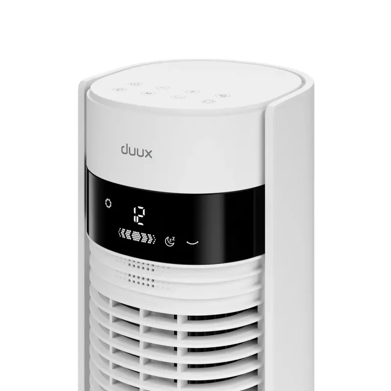 Tornituuletin Duux Elevate DXTF02 — 29 cm halkaisija, 12 nopeutta, oskillaatio, 4–40 W, valkoinen